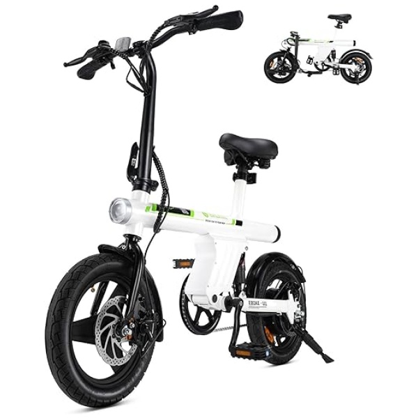 Isinwheel U1 Mini Electric Bike for Adults 500W Motor, 18 mph Folding Ebike, 14" Adults Electric Bicycles with Smart Uphill, 36V 7.8Ah Battery, Mini E...