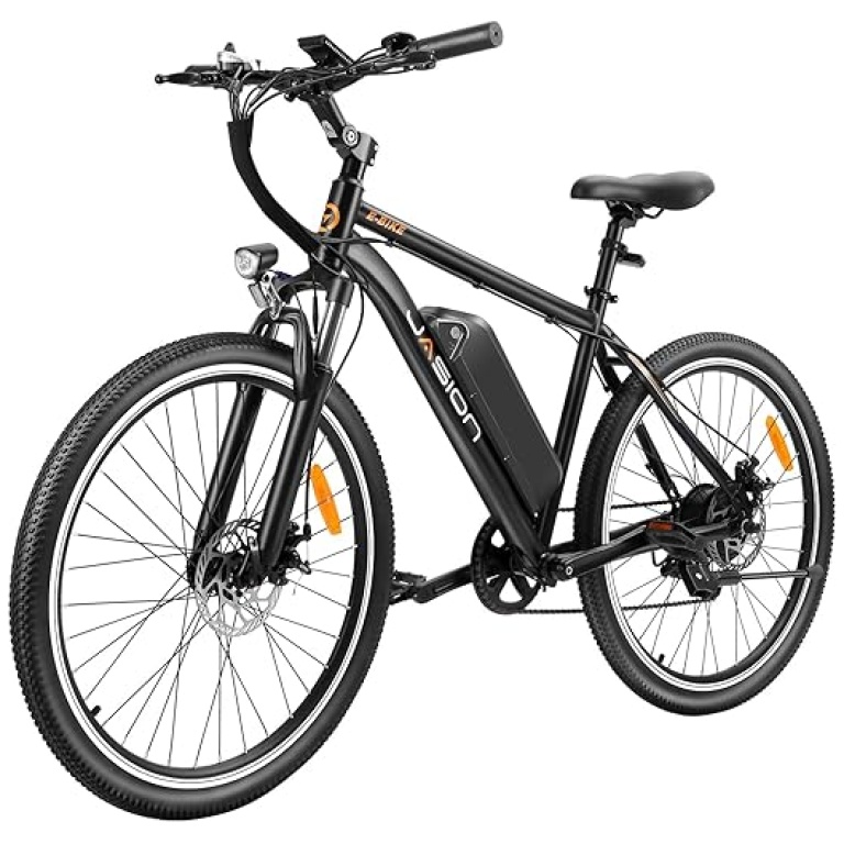 Black Jasion EB5 electric bike for adults, ebike, with white background