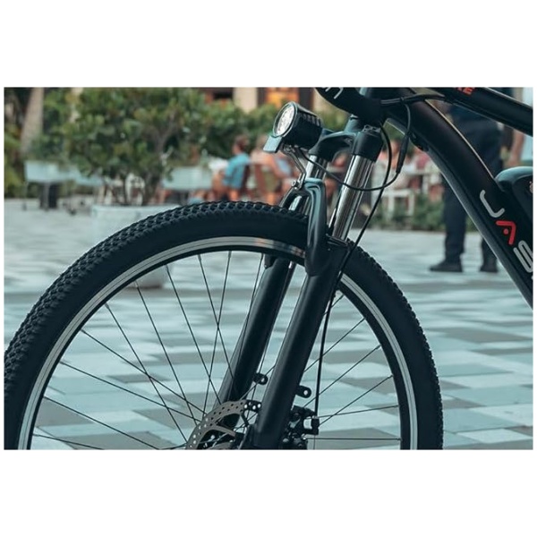 Jasion EB5 - Front fork suspension is made out of high-carbon steel. Has a good dumping effect to reduce the bumps when riding on rough roads.