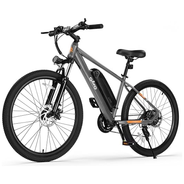 qlife racer electric bike grey colour with white background