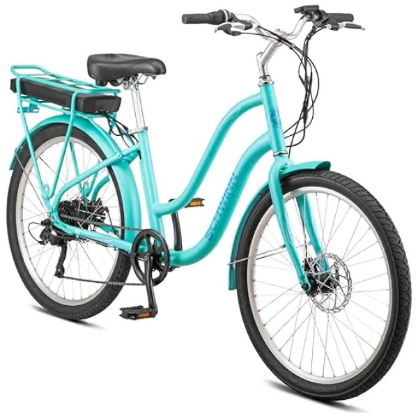 Schwinn Mendocino Marshall Electric Cruiser Bike for Adults, 20 MPH Commuting eBike, Ride Up to 45 Miles on Single Charge, 26-Inch Wheels, 6-Speed, Pedal...