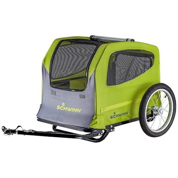 Schwinn Rascal Bike Dog Trailer, Carrier for Small and Large Pets, Easy Folding Cart Frame, Quick Release Wheel, Universal Bicycle Coupler,...