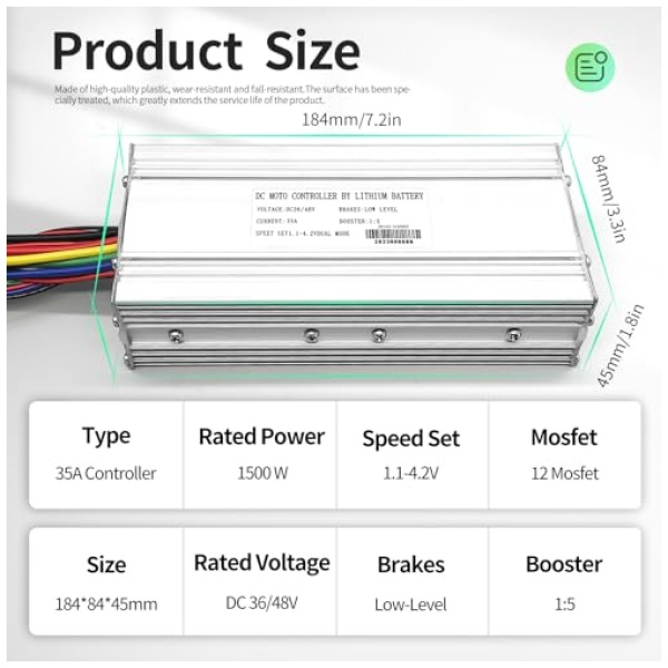 EBike Conversion Kit 500W/1000W/1500W, 36V/48V 22A/30A/35A Brushless Controller Mini LCD S866 Display for Electric Bicycle Scooter Mountain Bike Parts - Image 2