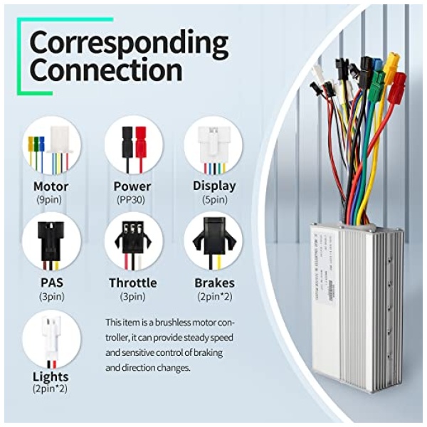 EBike Conversion Kit 500W/1000W/1500W, 36V/48V 22A/30A/35A Brushless Controller Mini LCD S866 Display for Electric Bicycle Scooter Mountain Bike Parts - Image 3