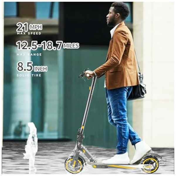 Electric Scooter for Adults 12.5 to 18.7 Miles Ranges Fast Electric Scooter Speed of 21 MPH, 8.5 Inch 350W Motor Foldable Electric Scooter, Dual... - Image 2