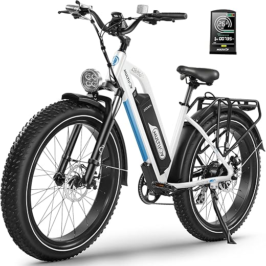 Electric Bike for Adults,Upgraded 48V 20Ah Removable Battery,Peak 1000W Powerful Motor,70Mi Long Range,26"x4" Fat Tire,UL Certified 7-Speed