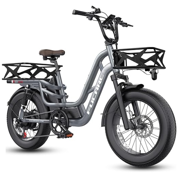 Fucare Libra 1200W Peak Electric Bike for Adults 32MPH 48V 20Ah (Rated 19.2AH) LG Battery EBike, Full Suspension 20"×4.0" Fat Tire 750w Electric...