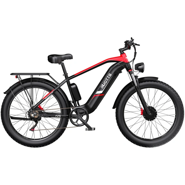 duotts f26 dual motor ebike black-red side view