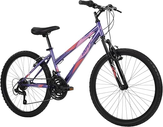 Huffy Stone Mountain Hardtail Mountain Bike for Boys/Girls/Men/Women, 20"/24"/26" Sizes, 6 or 21 Speed Shimano Twist Shifting, Front or Dual Suspension, Comfort Saddle, Sleek Colors