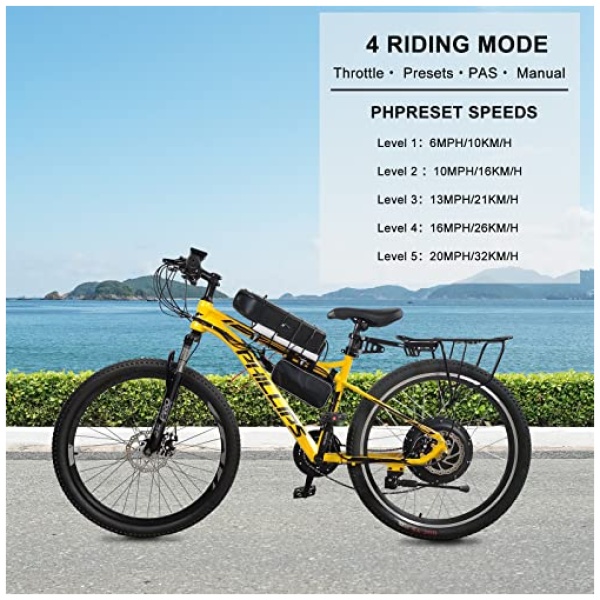 PEXMOR Electric Bike Conversion Kit, 36V 750W Ebike Conversion Kit, 24"/20" Front Ebike Wheel Electric Bicycle Hub Motor Kit 3 Modes Controller... - Image 4