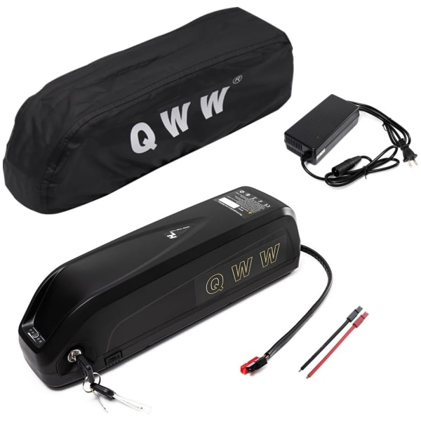 QWW 48V 17AH EBike Battery for 100W - 1200W Ebike,with Waterproof Bag and Charger