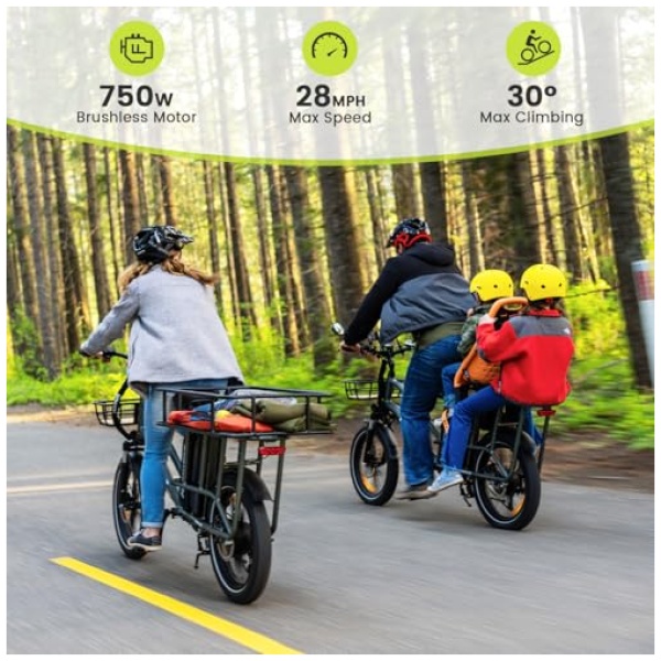 Stepwagon Electric Bike for Adults,Peak 1500W Motor Ebike,120Mlies 28MPH Electric Bike with 48V 30AH Removable Battery,20x3 Fat Tires Electric... - Image 3