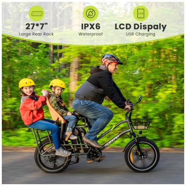 Stepwagon Electric Bike for Adults,Peak 1500W Motor Ebike,120Mlies 28MPH Electric Bike with 48V 30AH Removable Battery,20x3 Fat Tires Electric... - Image 4