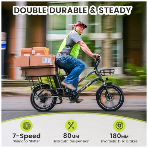 Stepwagon Electric Bike for Adults,Peak 1500W Motor Ebike,120Mlies 28MPH Electric Bike with 48V 30AH Removable Battery,20x3 Fat Tires Electric... - Image 5