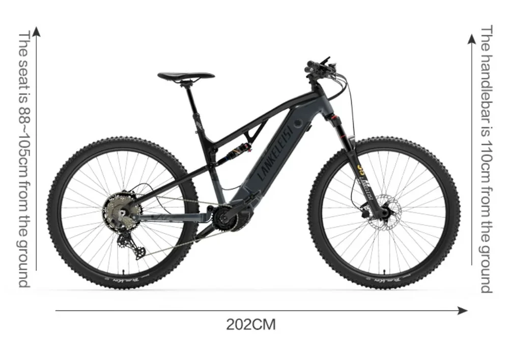 lankeleisi gt800 electric mountain bike dimensions