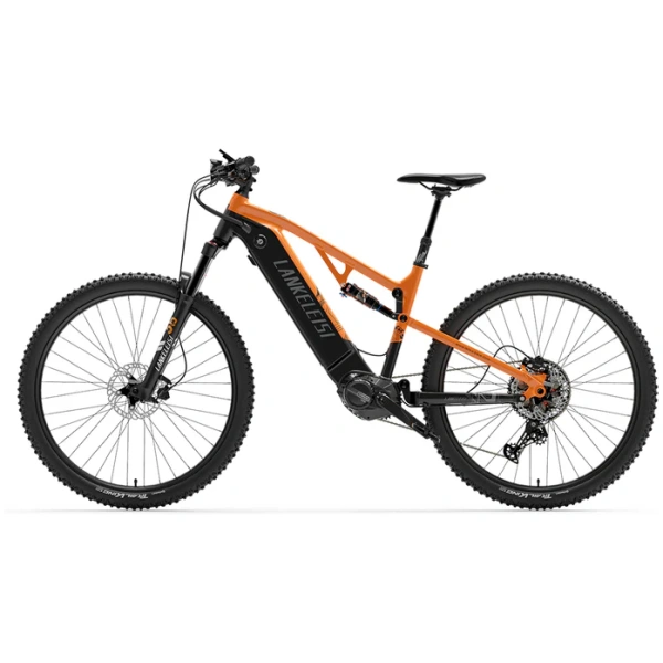 lankeleisi gt800 ebike orange version side view