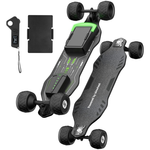 isinwheel V8 Electric Skateboard with Portable Removable Battery & Remote Control