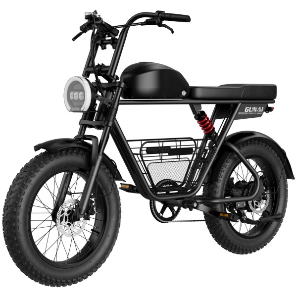 GUNAI-T All-Terrain Electric Bike for Adults 20Inch Fat Tire Motorcycle with 48V 21AH Battery and Cargo Basket,Hydraulic Disc Brake - Image 2
