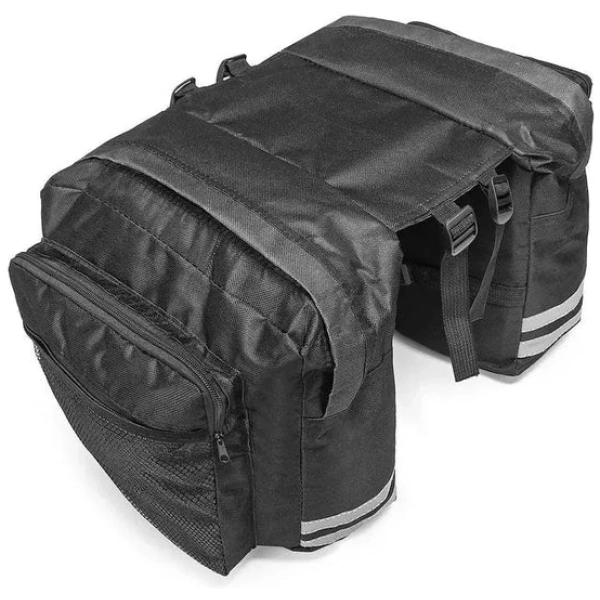 Bike Bag Bike Pannier Bag Set, for Bicycle Cargo Rack Saddle Bag Double Shoulder Bag - Image 3